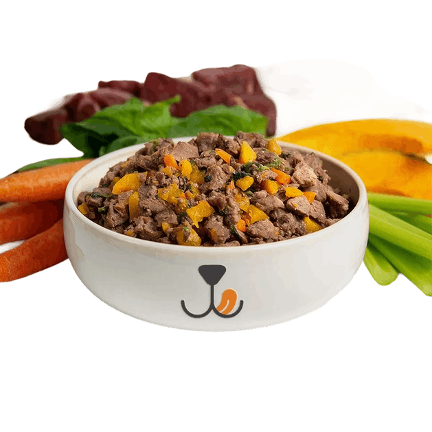 Freshly cooked natural pet food